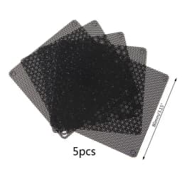 5Pcs/set 40/50/60/70/80/90mm PVC Fan Dust Filter PC Dustproof Case Cuttable Computer Mesh Cover Mesh Black