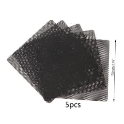 5Pcs/set 40/50/60/70/80/90mm PVC Fan Dust Filter PC Dustproof Case Cuttable Computer Mesh Cover Mesh Black