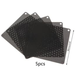 5Pcs/set 40/50/60/70/80/90mm PVC Fan Dust Filter PC Dustproof Case Cuttable Computer Mesh Cover Mesh Black