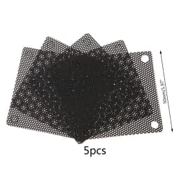 5Pcs/set 40/50/60/70/80/90mm PVC Fan Dust Filter PC Dustproof Case Cuttable Computer Mesh Cover Mesh Black