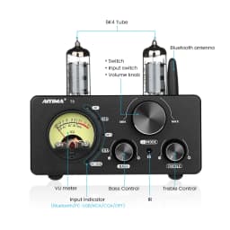 AIYIMA Audio T9 HiFi Bluetooth 5.0 Vacuum Tube Amplifier USB DAC Stereo Amplificador COAX OPT VU Meter Amplifier Speaker Amplify