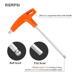 1/4/8PCS Flat/Ball Head Hex Key Allen Wrench Hand Tool T-Handle Hex Key Wrench Ball End Allen Hex Key Wrench Spanner