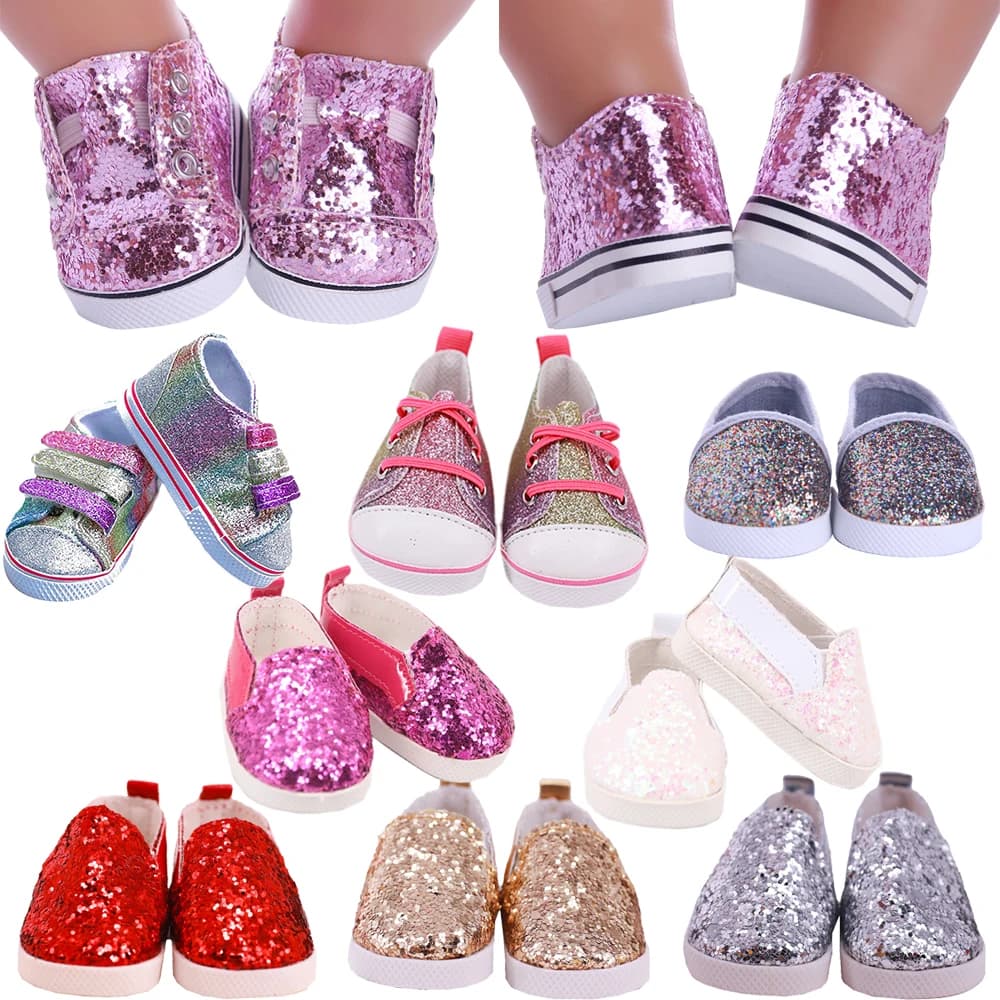 7 cm Doll Shoes For 43cm Baby Doll Clothes Accessories & 18 Inch American Doll Girl's Toy Gift