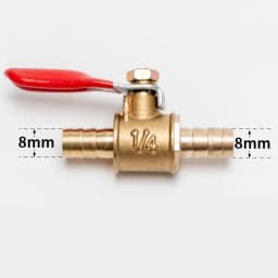6mm-12mm Hose Barb Inline Brass Water Oil Air Gas Fuel Line Shutoff Ball Valve Pipe Fittings