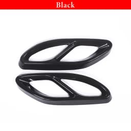 For Mercedes Benz A B C E GLA GLC GLE GLS CLS Class Stainless Steel Car Rear Exhaust Muffler Pipe Cover Trim Tail Throat Frame