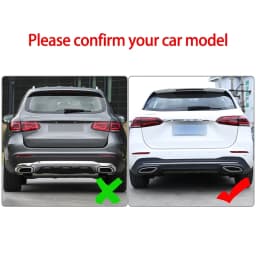 For Mercedes Benz A B C E GLA GLC GLE GLS CLS Class Stainless Steel Car Rear Exhaust Muffler Pipe Cover Trim Tail Throat Frame