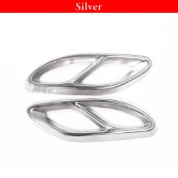 For Mercedes Benz A B C E GLA GLC GLE GLS CLS Class Stainless Steel Car Rear Exhaust Muffler Pipe Cover Trim Tail Throat Frame