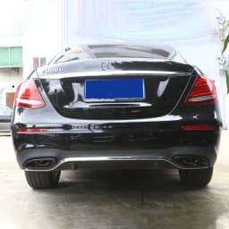 For Mercedes Benz A B C E GLA GLC GLE GLS CLS Class Stainless Steel Car Rear Exhaust Muffler Pipe Cover Trim Tail Throat Frame