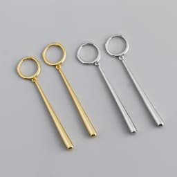 New Fashion Long Pendant Drop Earrings For Women Glossy Copper Elegant Female Dangle Earring Piercing Accessories Jewelry Gifts
