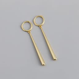 New Fashion Long Pendant Drop Earrings For Women Glossy Copper Elegant Female Dangle Earring Piercing Accessories Jewelry Gifts