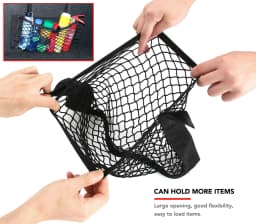 Car Back Rear Trunk Seat Elastic String Net Magic Sticker Mesh Storage Bag Pocket Cage Auto Organizer Seat Back Bag 40*25cm
