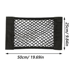 Car Back Rear Trunk Seat Elastic String Net Magic Sticker Mesh Storage Bag Pocket Cage Auto Organizer Seat Back Bag 40*25cm