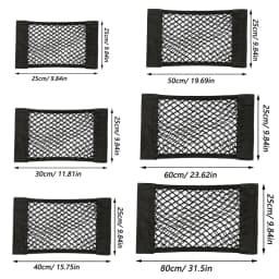 Car Back Rear Trunk Seat Elastic String Net Magic Sticker Mesh Storage Bag Pocket Cage Auto Organizer Seat Back Bag 40*25cm