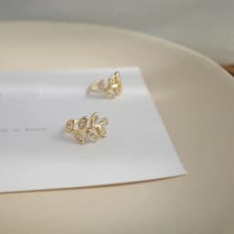 Fashion Golden Full Crystal Leaf Clip Earring For Women Without Piercing Punk Rock Vintage Earcuff Wrap Girls Party Jewerly