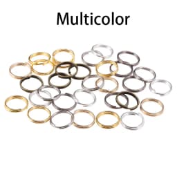 50-200Pcs/Lot 4-20mm Gold Color Double Jump Rings Split Rings Connectors Loops For DIY Jewelry Making Findings Accessories