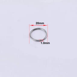 100 Pcs 6-20mm Polished Silver Color Keyring Stainless Steel Hole Key Ring Key Chain Round Line Keychain Connectors Findings