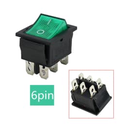 Latching Rocker Switch Power Switch I/O 4 Pins with Light 16A 250VAC 20A 125VAC KCD4