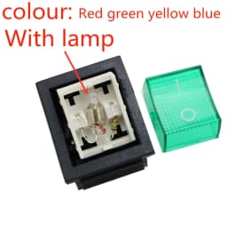 Latching Rocker Switch Power Switch I/O 4 Pins with Light 16A 250VAC 20A 125VAC KCD4