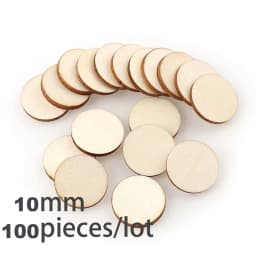 3-100Pcs Unfinished Round Wood Slices 1cm-10cm DIY Crafts Wooden Circle Discs Christmas Jewelry Painting Wedding Ornament Decor