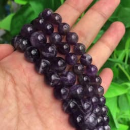Natural Stone Purple Amethysts Loose Beads for Jewelry Making Flower Quartz Round Beads DIY Bracelet Accessories 4 6 8 10 12mm