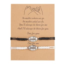 2pcs/set Minimalist Sun Moon Charm Couple Bracelet Friendship Jewelry Gift Handmade Adjustable Braided Rope Bracelets Wholesale