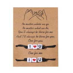 2pcs/set Minimalist Sun Moon Charm Couple Bracelet Friendship Jewelry Gift Handmade Adjustable Braided Rope Bracelets Wholesale