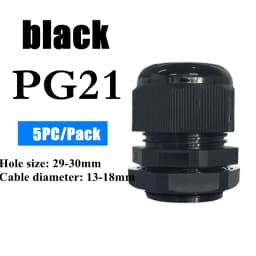 1/2/5/10pcs Waterproof Cable Gland Cable Entry IP68 PG7-PG36 White/Black Nylon Plastic Connector Joint