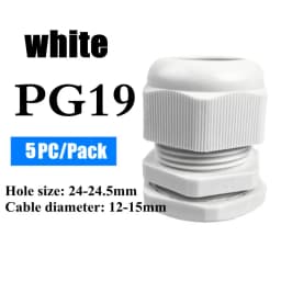 1/2/5/10pcs Waterproof Cable Gland Cable Entry IP68 PG7-PG36 White/Black Nylon Plastic Connector Joint