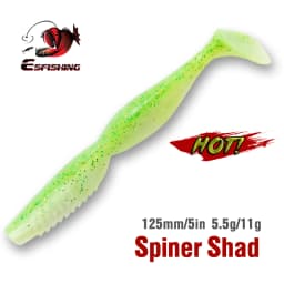 ESFISHING Soft Fishing Lures Spiner Shad 100mm125mm Spindle Jigging SwimBait Pesca Zander Pike Perch Walleye