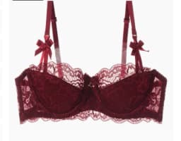 MOYISU 1/2 Ear AB Cup Pure Desire Girl Bra Set | Pull-up Bra Set With Bow Breathable French Lace Bra | Anti-Slip Cup Date Night