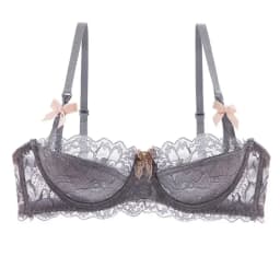 MOYISU 1/2 Ear AB Cup Pure Desire Girl Bra Set | Pull-up Bra Set With Bow Breathable French Lace Bra | Anti-Slip Cup Date Night