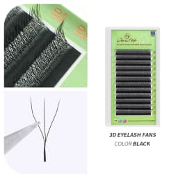 GLAMLASH Brown 3D 4D 5D Eyelashes C/D/L/LU/M Premade Volume Fan W Style Lashes Extension Makeup Tool