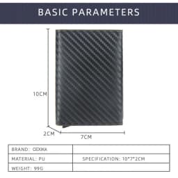 Magnet Rfid Blocking Credit Card Holder Case for Men Unisex Leather ID Bank Wallets with Magnetic Buckle Closer Small PU Purse