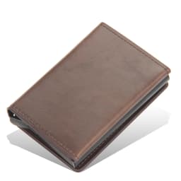 Magnet Rfid Blocking Credit Card Holder Case for Men Unisex Leather ID Bank Wallets with Magnetic Buckle Closer Small PU Purse