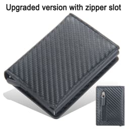 Magnet Rfid Blocking Credit Card Holder Case for Men Unisex Leather ID Bank Wallets with Magnetic Buckle Closer Small PU Purse