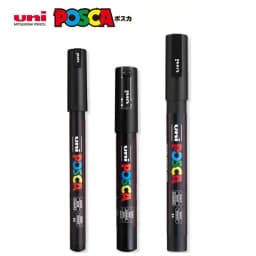 3pc UNI POSCA Marker Pen,White rotulador permanente Black Acrylic Graffiti PC 1M 3M 5M POP Pen For Glass Ceramic Leather Fabric