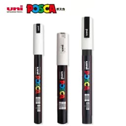 3pc UNI POSCA Marker Pen,White rotulador permanente Black Acrylic Graffiti PC 1M 3M 5M POP Pen For Glass Ceramic Leather Fabric