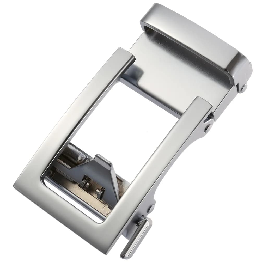 Suiatble For 30mm 31mm Leather Ratchet Belts Without Holes Men Alloy Metal Automatic Buckle