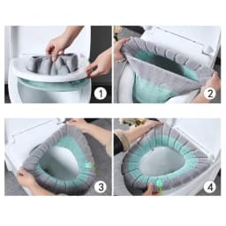 Warm Toilet Seat Cover Comfortable Thick Knitted O-shaped Universal Bathroom Washable Toilet Cushion Closestool Mat Pad Cover