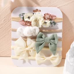 5Pcs/lot Baby Elastic Nylon Headband Newborn Lovely Flower Lace Bow Head Band for Girl Infant Toddler Soft Babe Hair Accessories