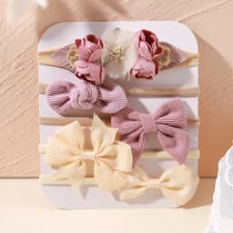 5Pcs/lot Baby Elastic Nylon Headband Newborn Lovely Flower Lace Bow Head Band for Girl Infant Toddler Soft Babe Hair Accessories
