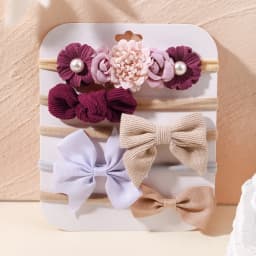 5Pcs/lot Baby Elastic Nylon Headband Newborn Lovely Flower Lace Bow Head Band for Girl Infant Toddler Soft Babe Hair Accessories