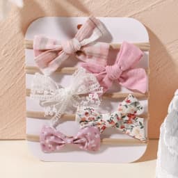 5Pcs/lot Baby Elastic Nylon Headband Newborn Lovely Flower Lace Bow Head Band for Girl Infant Toddler Soft Babe Hair Accessories
