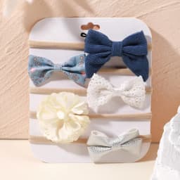 5Pcs/lot Baby Elastic Nylon Headband Newborn Lovely Flower Lace Bow Head Band for Girl Infant Toddler Soft Babe Hair Accessories