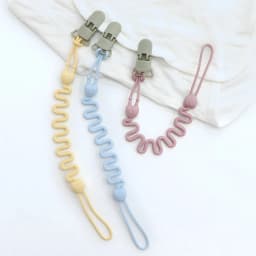 Adjustable Spring Silicone Pacifier Clip, One-Piece Design Toy Chain, Suitable for Pacifiers, Teething Toys and Newborn Gifts