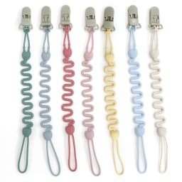 Adjustable Spring Silicone Pacifier Clip, One-Piece Design Toy Chain, Suitable for Pacifiers, Teething Toys and Newborn Gifts