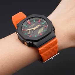 Oak Rubber Strap For Casio G-Shock GA-2100 GM-2100 Quick Release TPU Resin Men Sport Diving Watch Band Bracelet Accessories 16mm