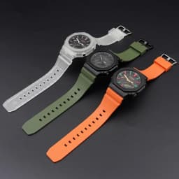 Oak Rubber Strap For Casio G-Shock GA-2100 GM-2100 Quick Release TPU Resin Men Sport Diving Watch Band Bracelet Accessories 16mm