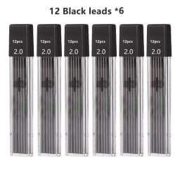 Mechanical Pencils Set 2.0mm with 2B Black/Colors Lead Refill Eraser for Student Writing Sketching Painting Automatic Pencil