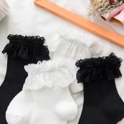 Women Socks Lace Lolita Jk Japanese Style White Black Solid kawaii Girl Cotton Cute Ankle Socks For Famale носки женские